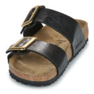 BIRKENSTOCK Sydney Cushion Buckle Leder / Braun / Lakritz / Schmal Schwarz Damen Clogs - 3