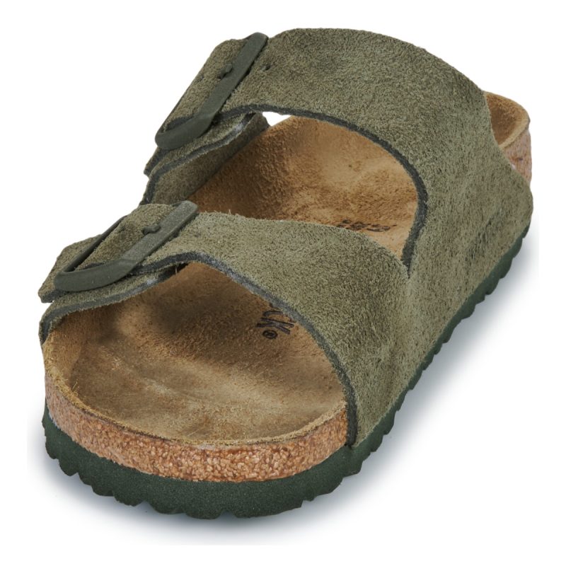 BIRKENSTOCK Arizona Suede / Timo / Stretta Kaki Ciabatta Donna - 3
