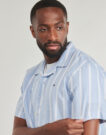 Camicia a maniche corte Tommy Hilfiger LINEN BLEND STRIPED SS RF SHIRT Blu Camicie a maniche corte Uomo - 5