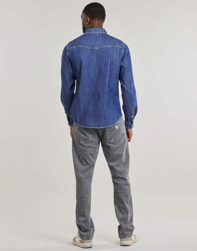 Camicia a maniche lunghe Guess GJ SLIM LS DENIM Blu Camicie a maniche lunghe Uomo - 4