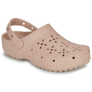Classic Floral Cut Out Clog  Beige