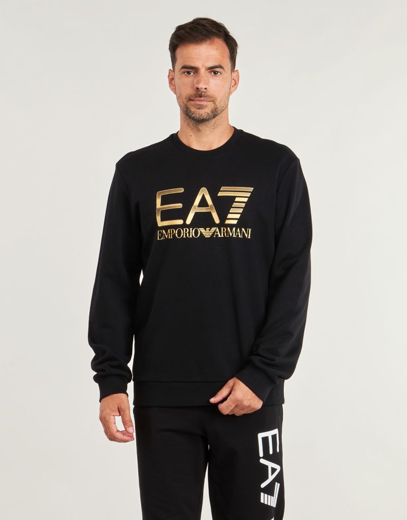 Felpe Emporio Armani EA7 TRAIN LOGO SERIES M T-TOP CN BIG LOGO - TRAIN LOGO SERIES M T-TO Nero Felpe Uomo - 2