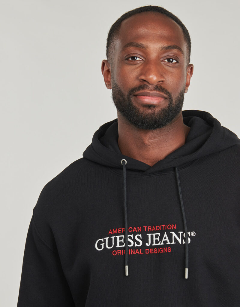 Felpe con cappuccio Guess GJ HOOD REG AMERICA Nero Felpe con cappuccio Uomo - 5
