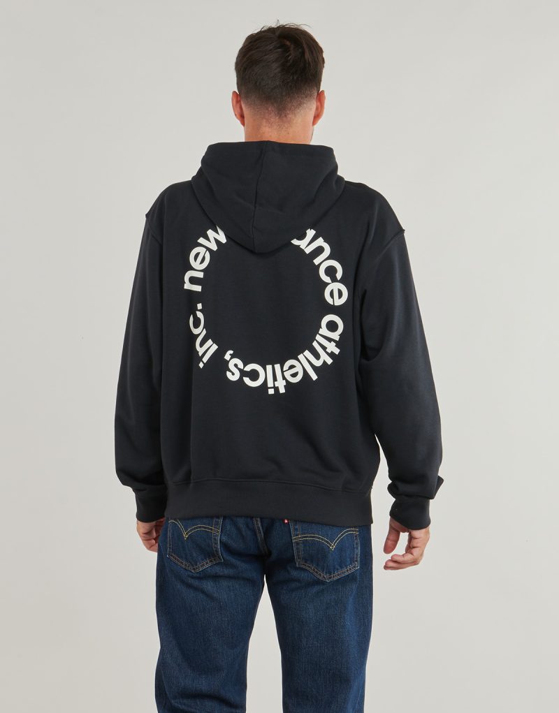 Felpe con cappuccio New Balance CIRCULAR LOGO HOODIE Nero Felpe con cappuccio Uomo - 2