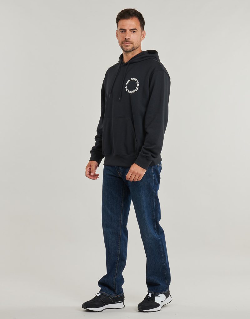 Felpe con cappuccio New Balance CIRCULAR LOGO HOODIE Nero Felpe con cappuccio Uomo - 3