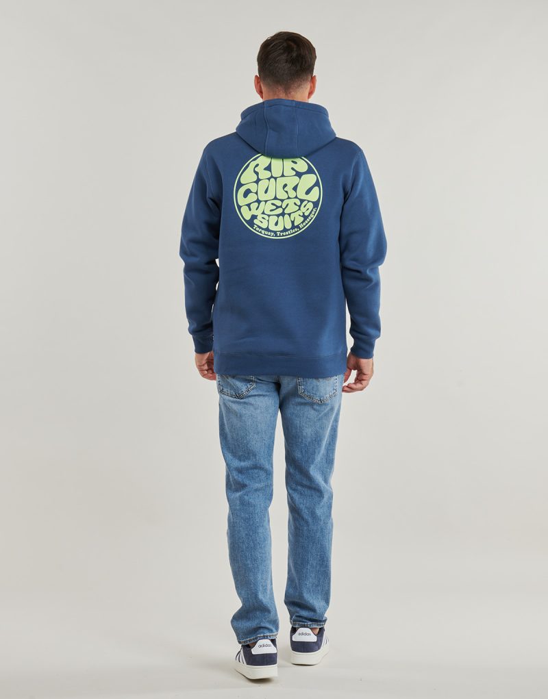 Felpe con cappuccio Rip Curl WETSUIT ICON HOOD Blu Felpe con cappuccio Uomo - 4