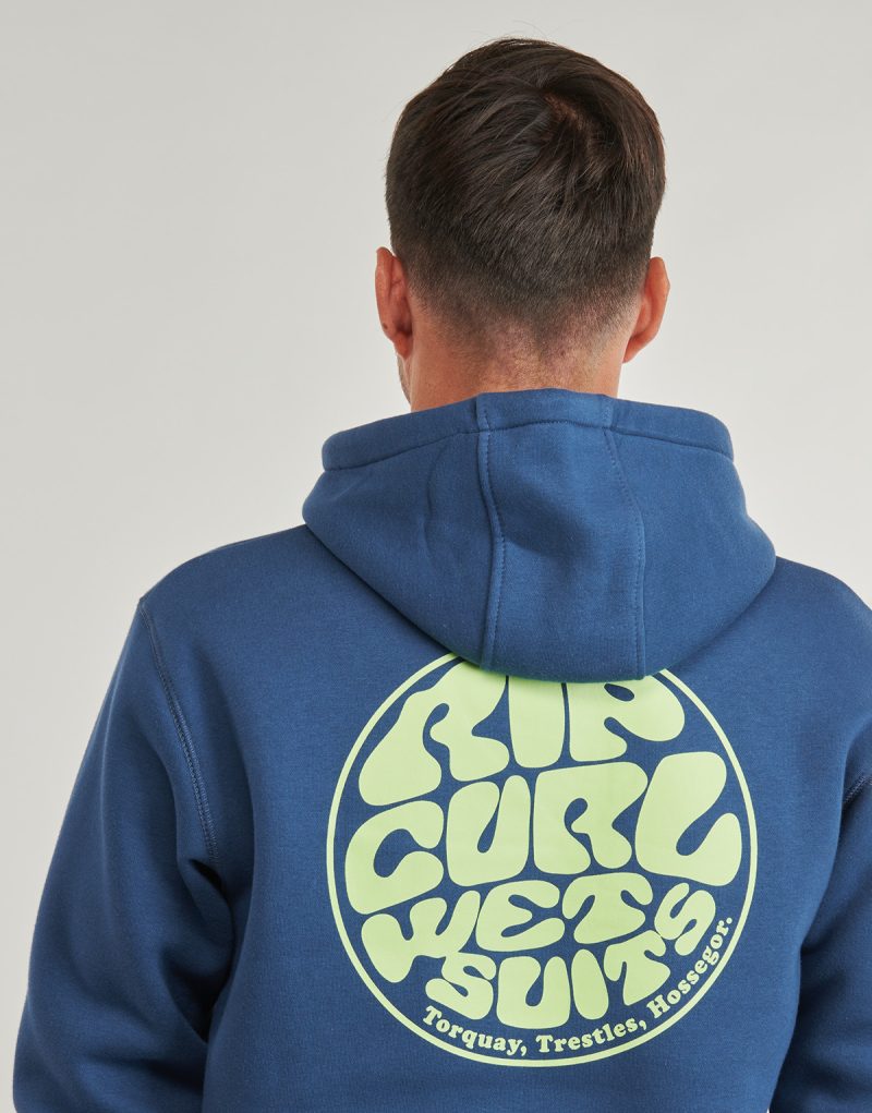 Felpe con cappuccio Rip Curl WETSUIT ICON HOOD Blu Felpe con cappuccio Uomo - 5