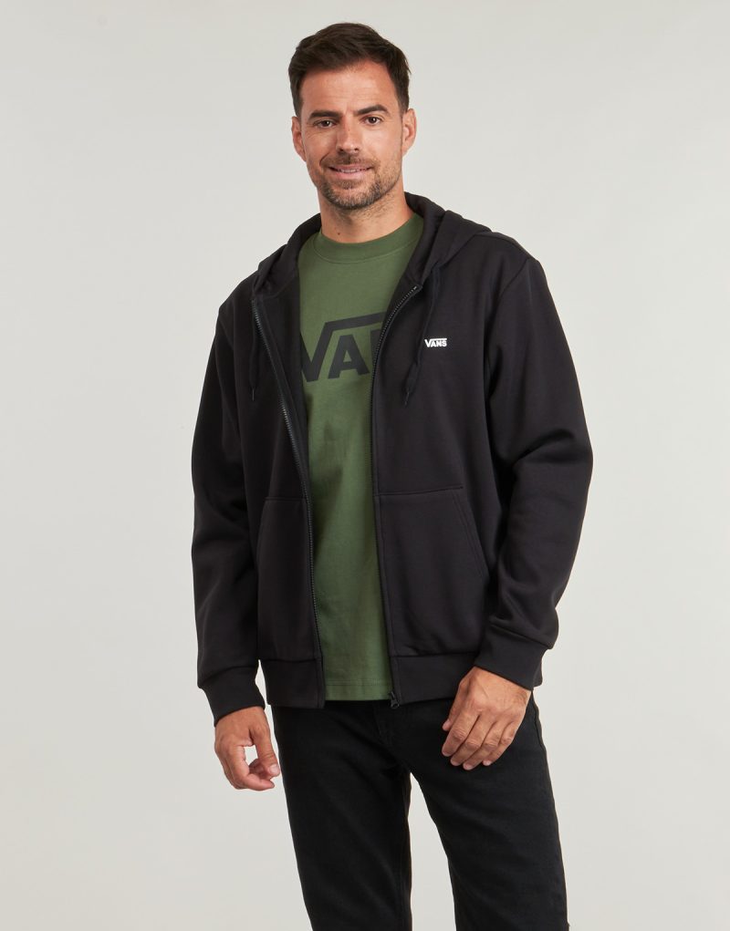 Sudadera con capucha Vans LEFT CHEST FZ PO negra para hombre - 2