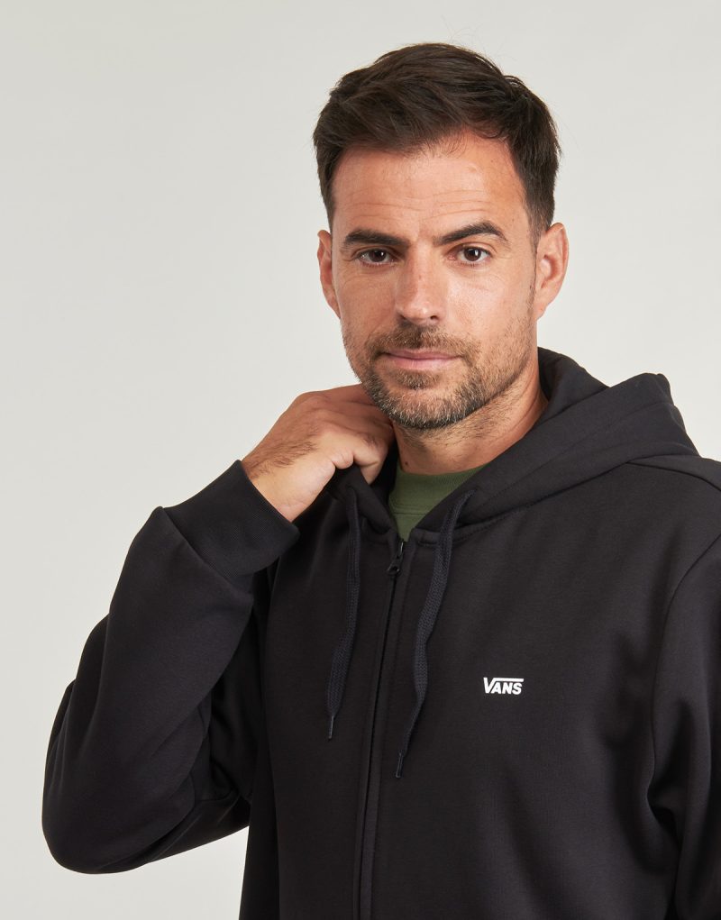 Sudadera con capucha Vans LEFT CHEST FZ PO negra para hombre - 5