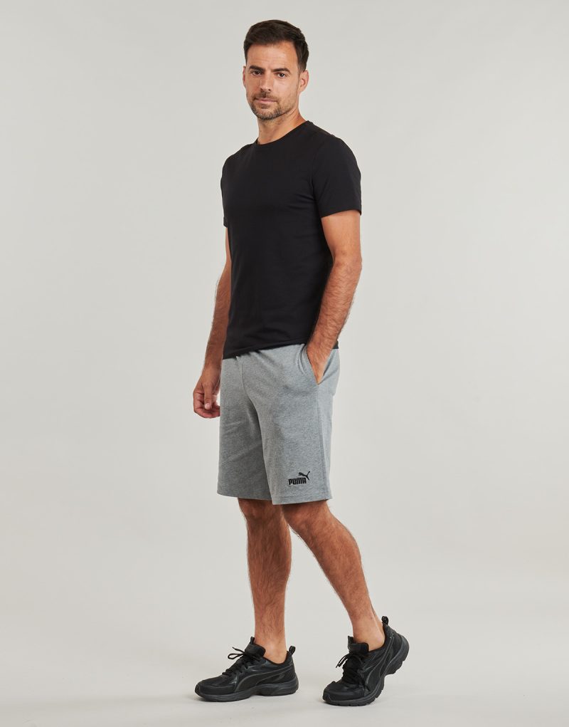 Puma ESS No. 1 Logo Jersey Shorts Grey Shorts Men - 3