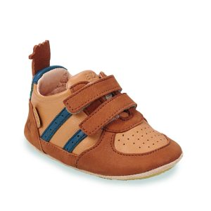 Pantofole bambini ragazza Easy Peasy  MY RUNBLU VELCRO  Marrone Easy Peasy 3608927552311