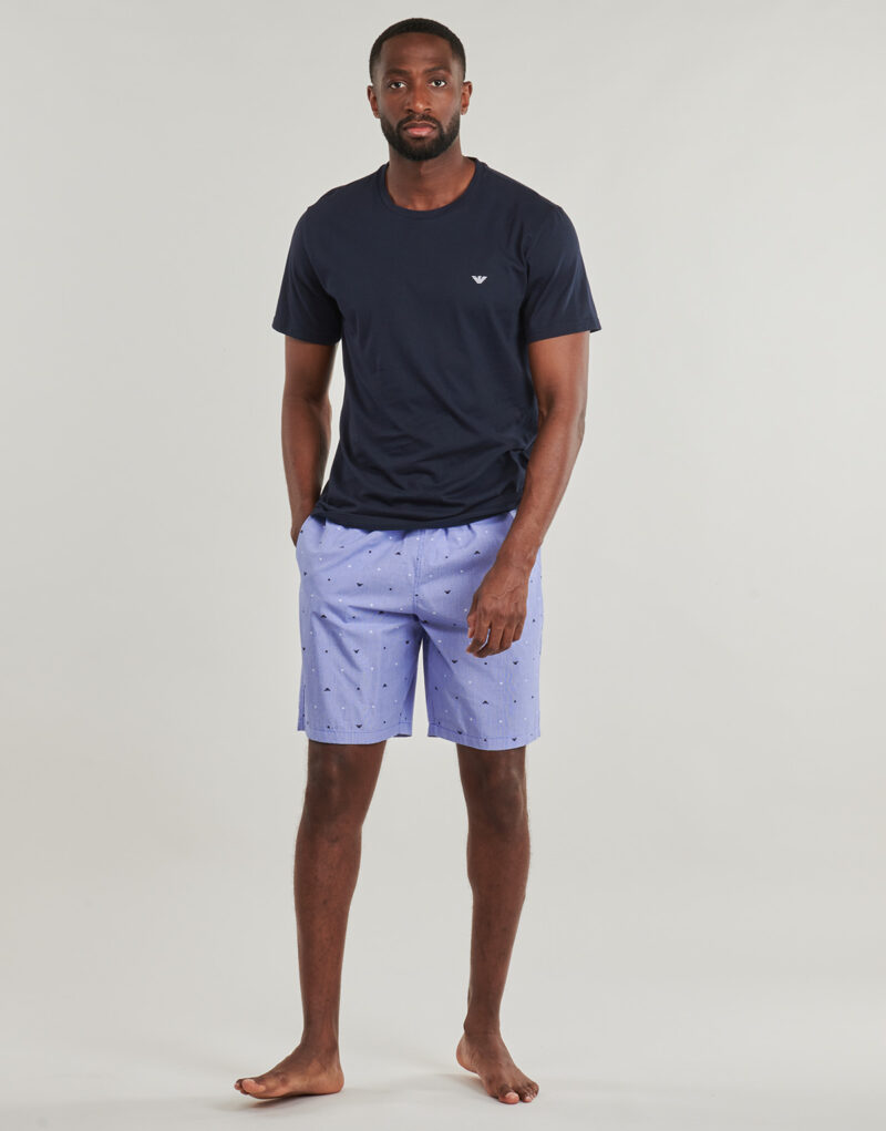 Completi pigiami Emporio Armani SHORT PYJAMA SET AF18543 Blu Completi pigiami Uomo - 2