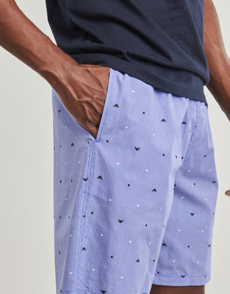 Completi pigiami Emporio Armani SHORT PYJAMA SET AF18543 Blu Completi pigiami Uomo - 5