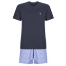 Completi pigiami Emporio Armani SHORT PYJAMA SET AF18543 Blu Completi pigiami Uomo - 1
