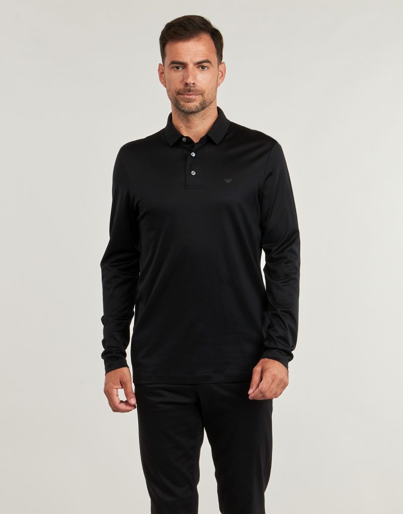 Polo maniche lunghe  Emporio Armani  POLO SHIRT  Nero -  Polo maniche lunghe Uomo - 2