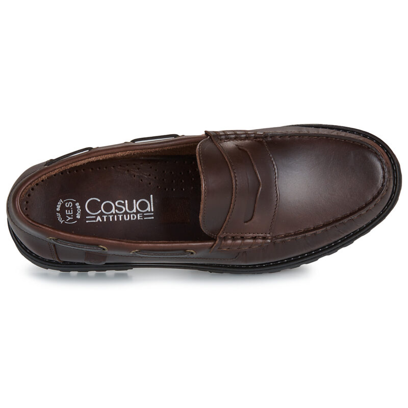 Casual Attitude EVEROAN Braune Herren-Bootsschuhe - Gr&ouml;&szlig;e 6