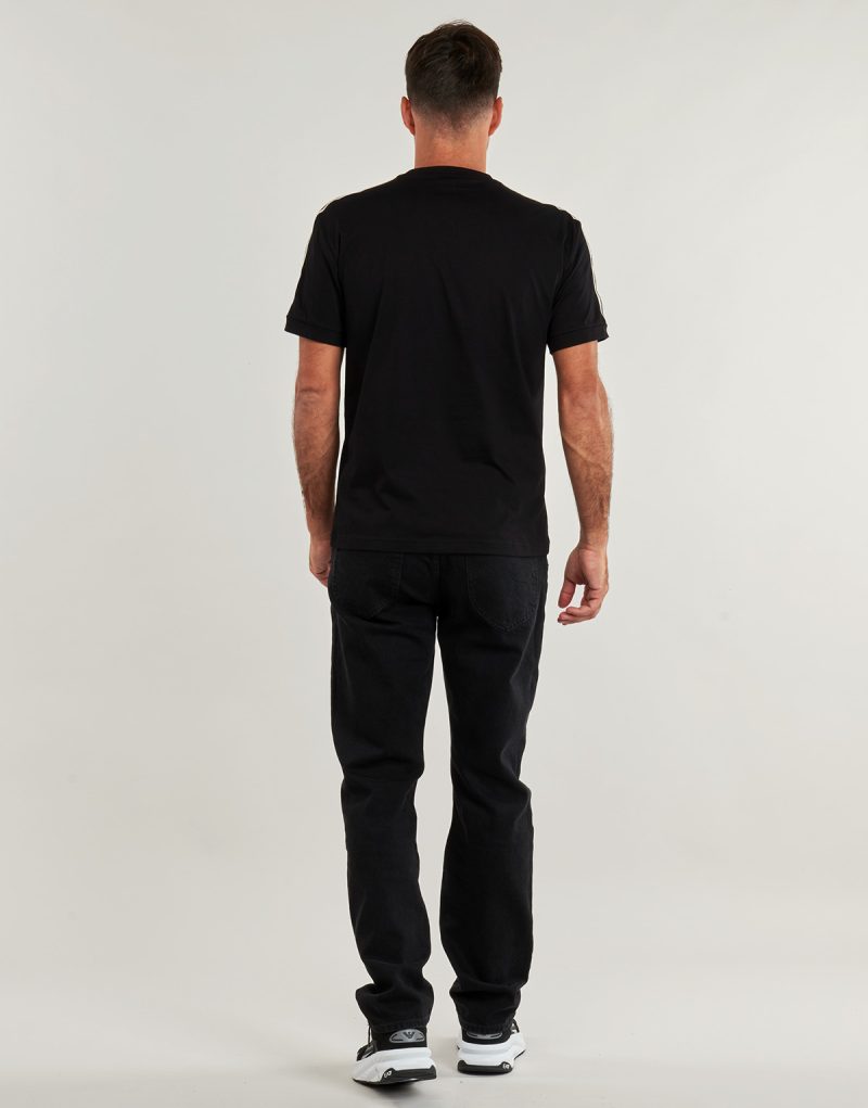 T-shirt Emporio Armani EA7 TRAIN LOGO SERIES M TAPE TEE SS CO - TRAIN LOGO SERIES M TAPE TE Noir T-shirt à manches courtes Homme - 4
