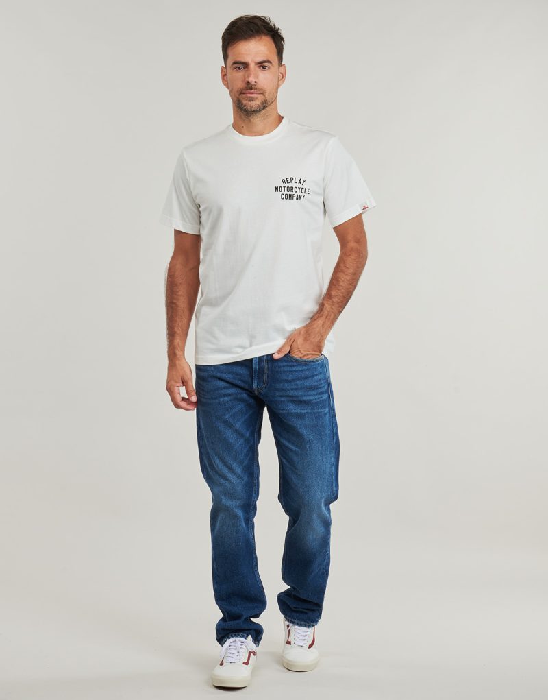 Replay T-Shirt &ndash; Wei&szlig;es Herren-T-Shirt mit kurzen &Auml;rmeln &ndash; Gr&ouml;&szlig;e 2