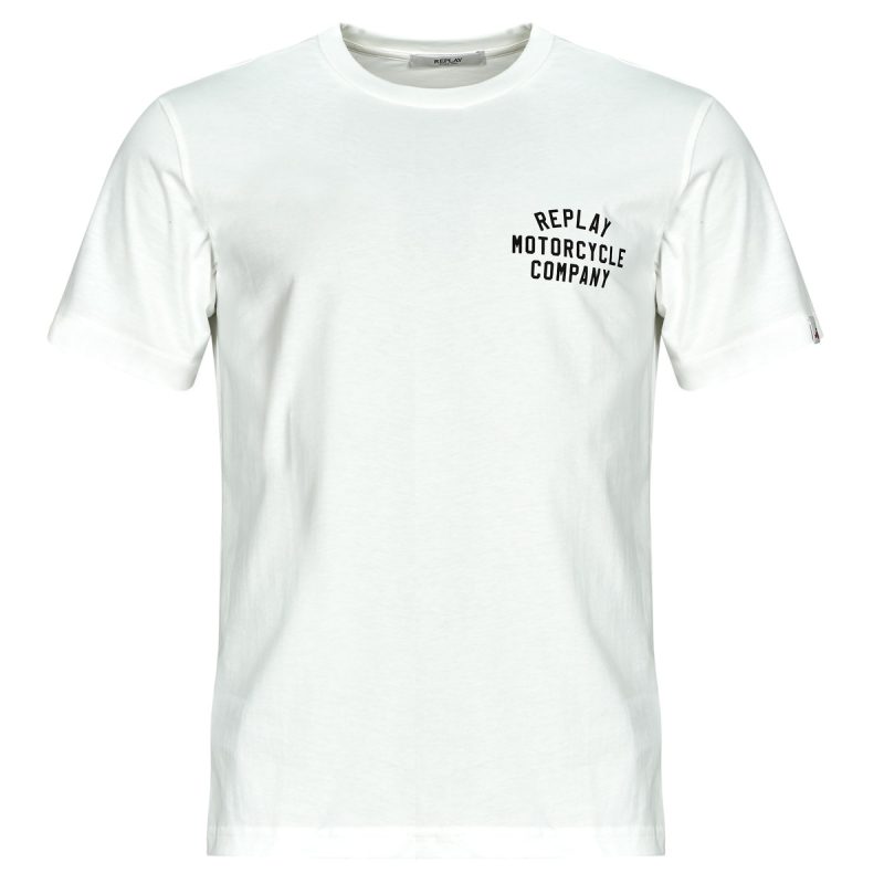 Replay T-Shirt &ndash; Wei&szlig;es Herren-T-Shirt mit kurzen &Auml;rmeln &ndash; Gr&ouml;&szlig;e 1