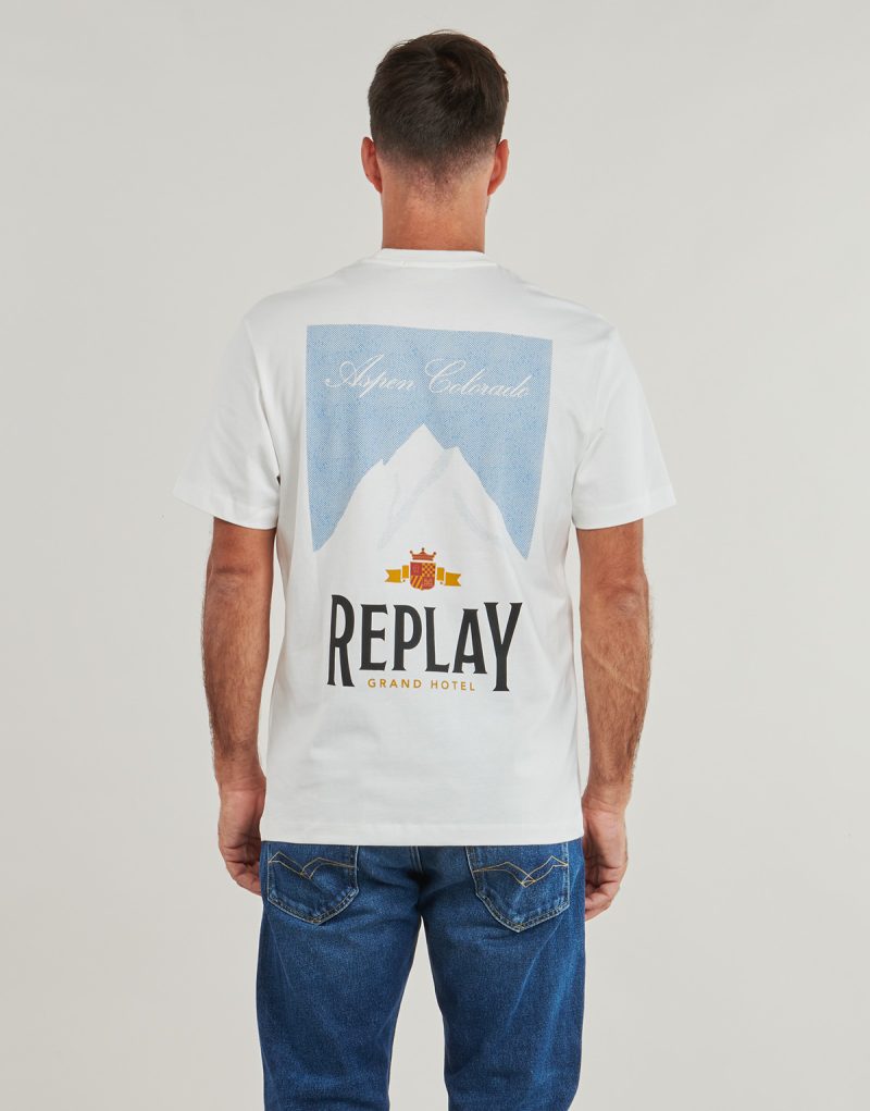 T-shirt Replay - Bianco T-shirt maniche corte Uomo - 4