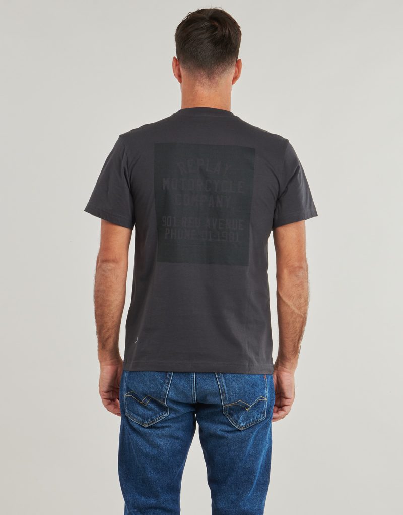 T-shirt Replay - Grigio T-shirt maniche corte Uomo - 4