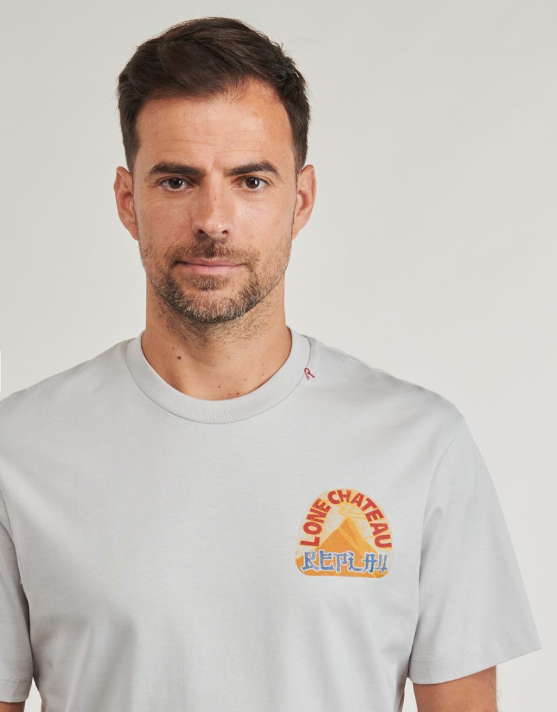 T-Shirt Replay - Grau T-Shirt mit kurzen &Auml;rmeln Herren - 5