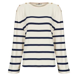 T-shirts a maniche lunghe    LWK GOLD BUTTON BOAT-NK LS TEE  Bianco