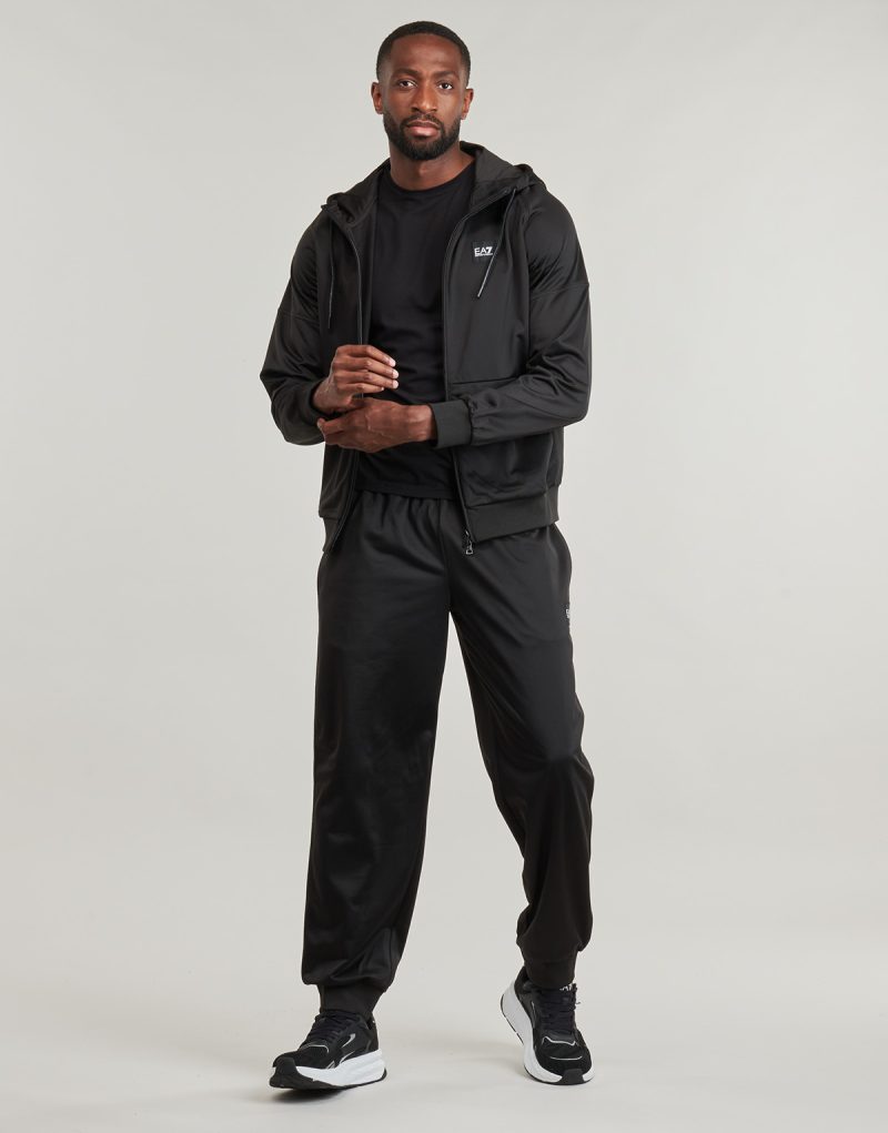 Tuta Emporio Armani EA7 TRAIN VISIBILITY M T-SUIT HOODIE FZ CH PL - TRAIN VISIBILITY M T Nero Tuta Uomo - 2