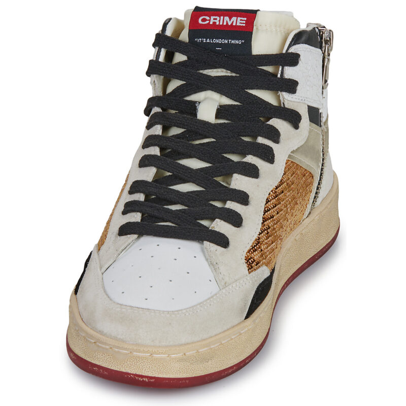 Crime London CHELSEA MID Bianco Sneakers alte Donna - 3