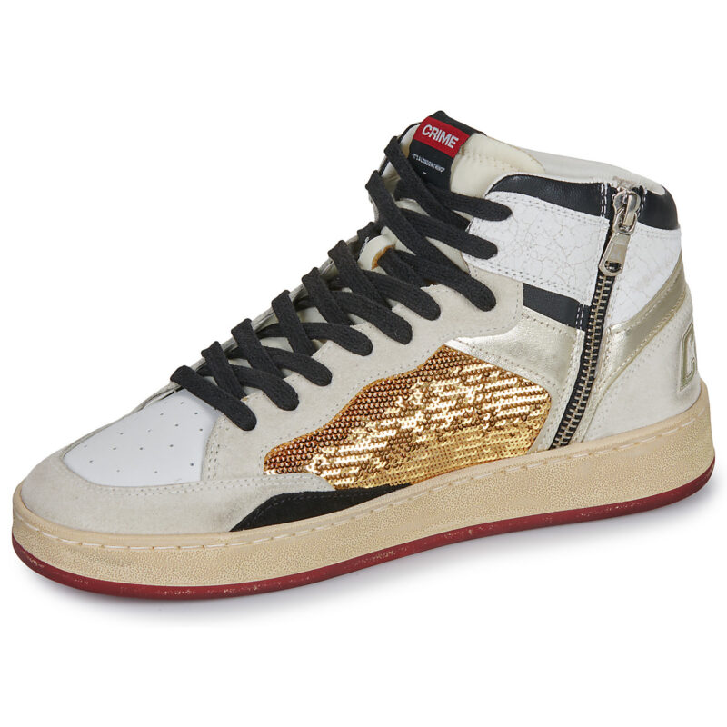 Crime London CHELSEA MID Bianco Sneakers alte Donna - 4
