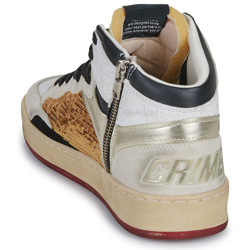 Crime London CHELSEA MID Bianco Sneakers alte Donna - 5