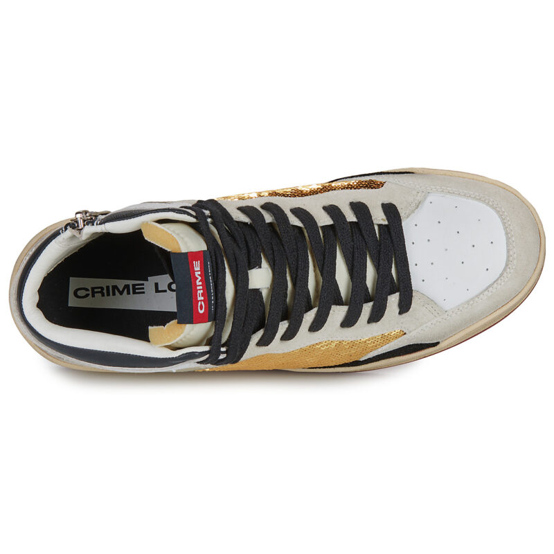 Crime London CHELSEA MID Bianco Sneakers alte Donna - 6