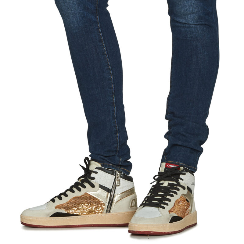 Crime London CHELSEA MID Bianco Sneakers alte Donna - 8