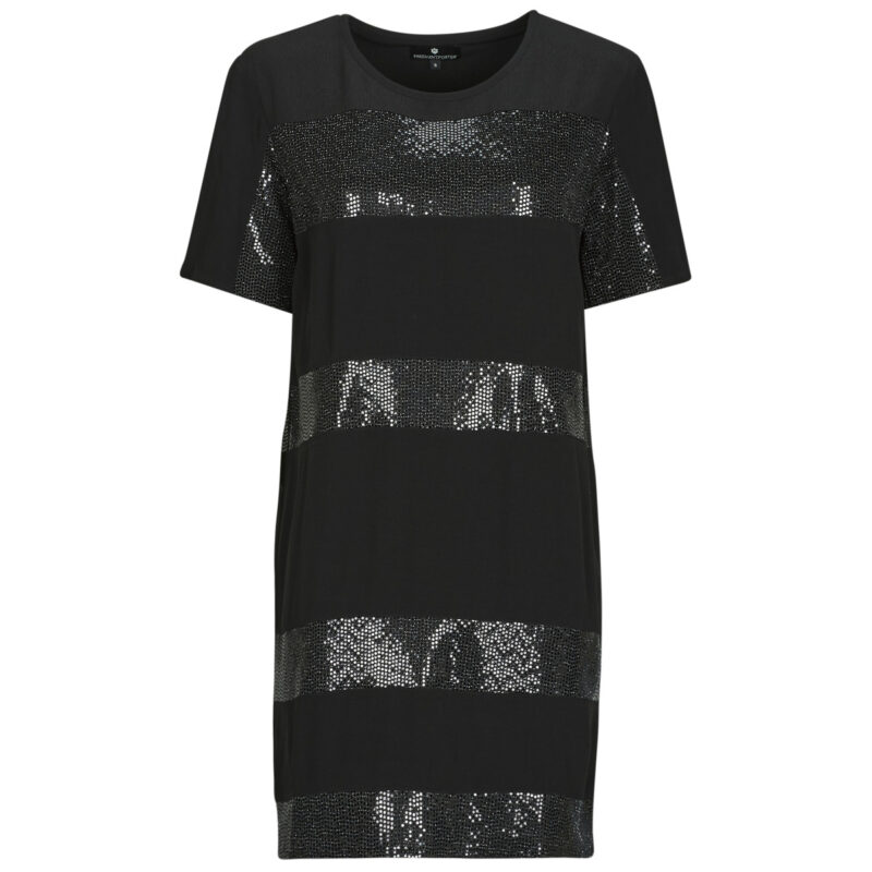 Abito corto  Freeman T.Porter  RITCHIE STRIPE  Nero -  Abiti corti Donna - 1