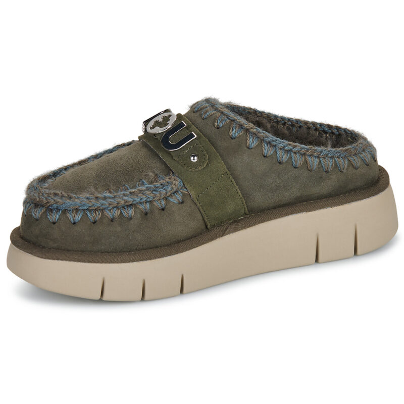 Mou BOUNCE CLOG METAL LOGO Kaki Sabot Femme - 4