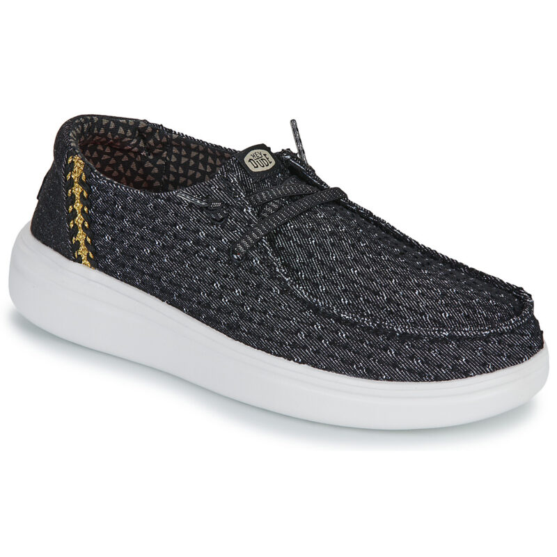 HEYDUDE  WENDY RISE PERF CANVAS  Nero -  Slip on Donna - 1