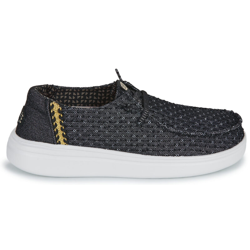 HEYDUDE  WENDY RISE PERF CANVAS  Nero -  Slip on Donna - 2
