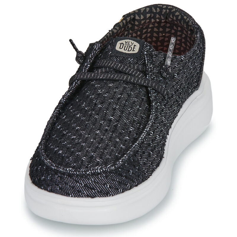 HEYDUDE  WENDY RISE PERF CANVAS  Nero -  Slip on Donna - 3
