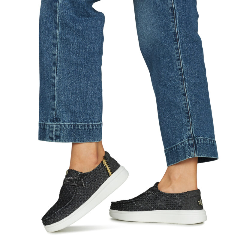 HEYDUDE  WENDY RISE PERF CANVAS  Nero -  Slip on Donna - 8