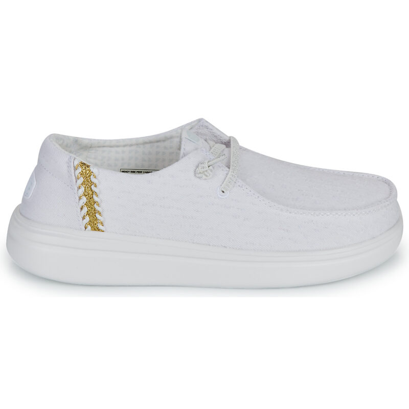 HEYDUDE  WENDY RISE PERF CANVAS  Bianco -  Slip on Donna - 2