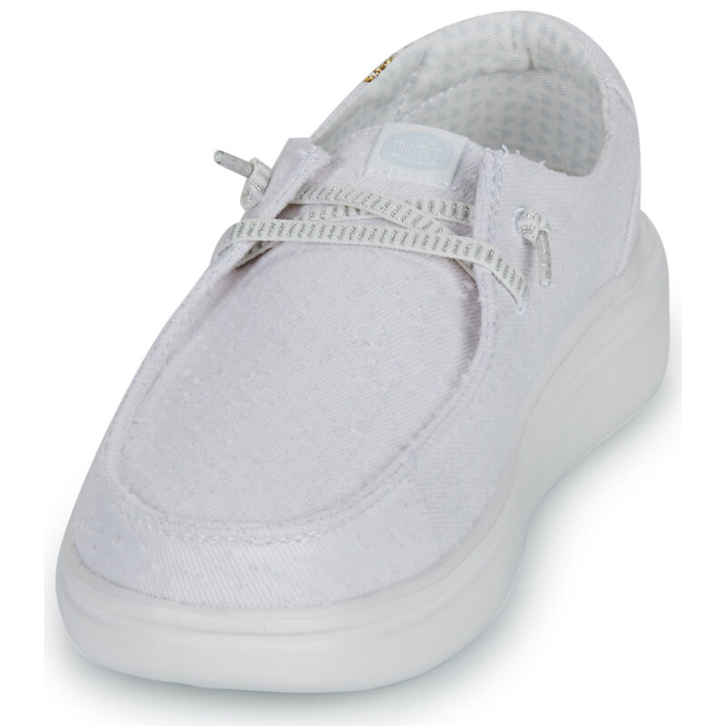 HEYDUDE  WENDY RISE PERF CANVAS  Bianco -  Slip on Donna - 3