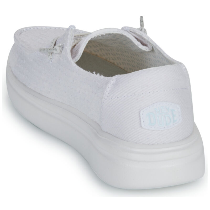 HEYDUDE  WENDY RISE PERF CANVAS  Bianco -  Slip on Donna - 5