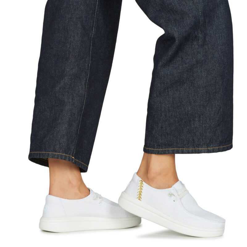 HEYDUDE  WENDY RISE PERF CANVAS  Bianco -  Slip on Donna - 8