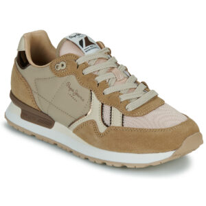 Pepe jeans  BRIT MIRROR W  Beige -  Sneakers basse Donna