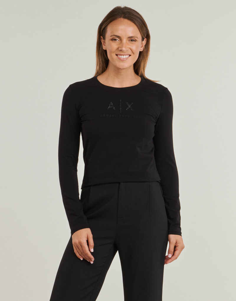 T-shirts a maniche lunghe Armani Exchange T-SHIRT - T-SHIRT Nero T-shirts a maniche lunghe Donna - 2