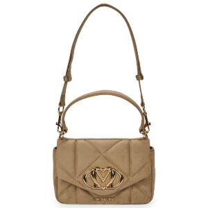 Love Moschino EMBOSSED Q SUEDE Beige Borsa a tracolla Donna