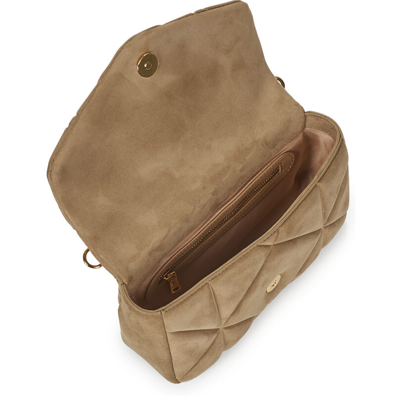 Love Moschino EMBOSSED Q SUEDE Beige Borsa a tracolla Donna - 5