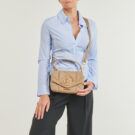 Love Moschino EMBOSSED Q SUEDE Beige Borsa a tracolla Donna - 6