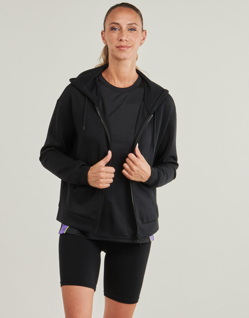 Felpe con cappuccio Only Play ONPLOUNGE LIFE HOOD FZ Nero Felpe con cappuccio Donna - 2