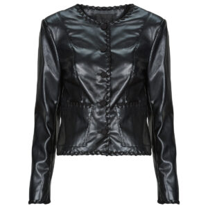 Giacca in pelle  Guess  LEONTINE  Nero -   Giacche in pelle Donna